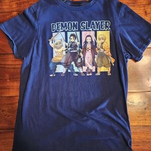 SPENCER'S Demon Slayer Navy Blue T-Shirt Sz S Juniors